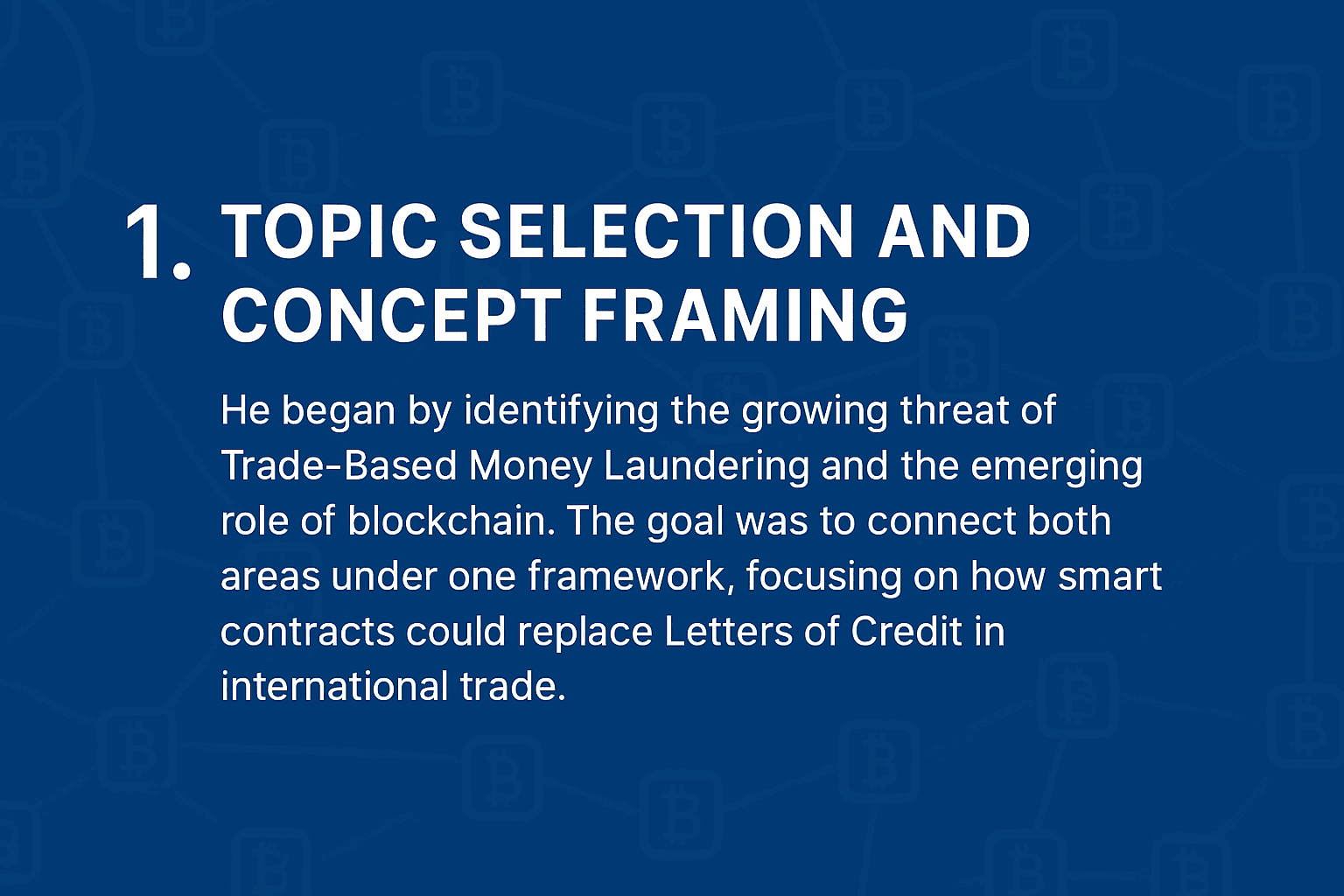Topic Selection and Concept Framing