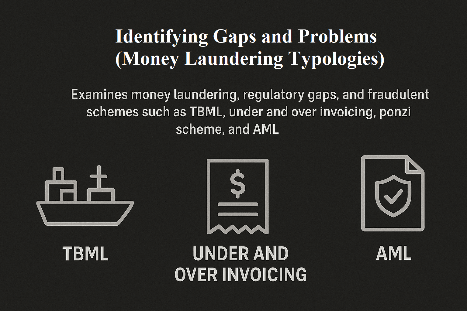 Identifying Gaps and Problems (Money Laundering Typologies)